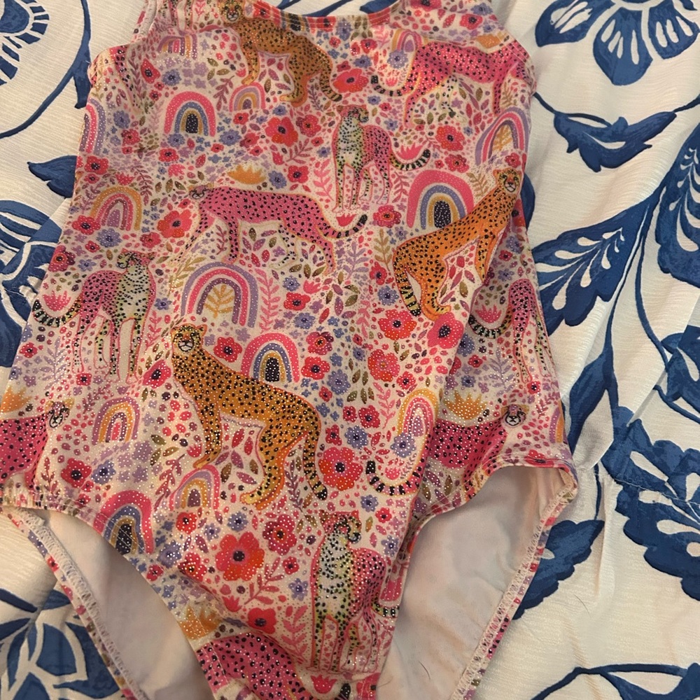 Gymnastics/ Dance leotard. Leopard Print size CM
